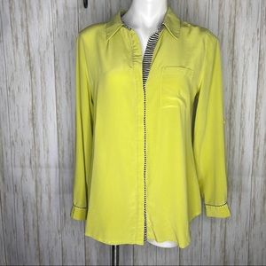 Soft Surroundings Yellow Button Down Shirt